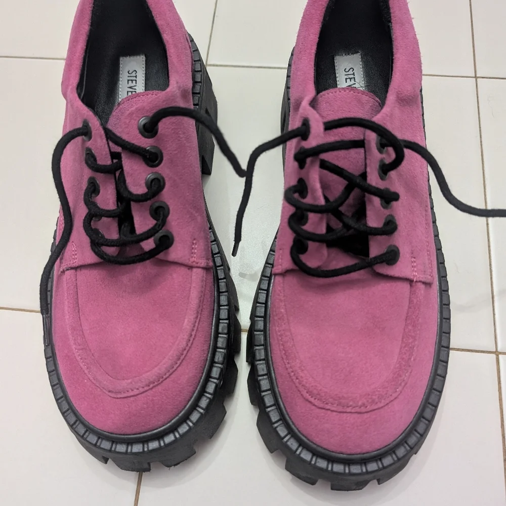 Stylish Steve Madden Derby Pink Platform Women's Shoes - Picture 7 of 7